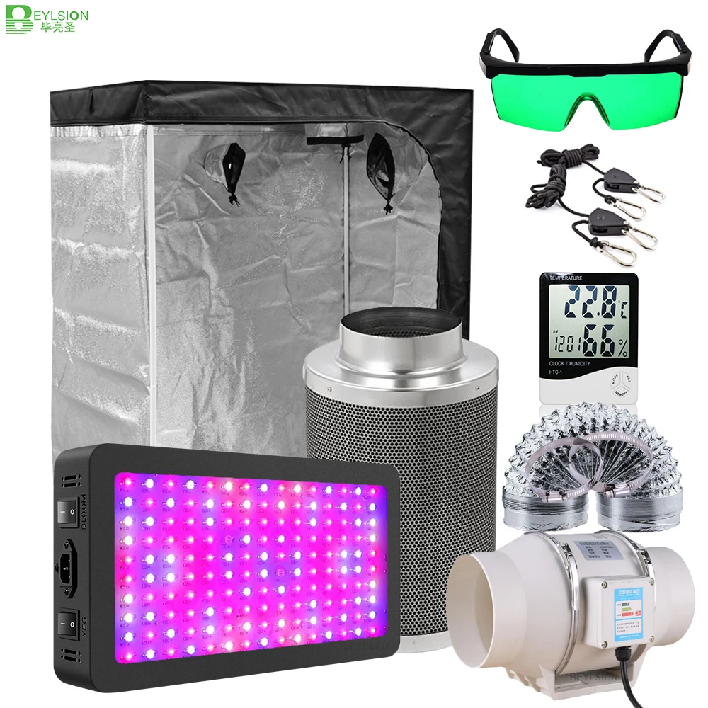 Pěstební stan s LED pěstebním světlem a ventilačním systémem ( Grow Box)